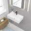 Lavabo de salle de bain rectangulaire en céramique avec trop-plein 12 po APRESSHUI