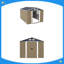 8x12 FT Outdoor Metal Storage Shed, Large Storage Sheds with Sturdy Frame Structure, Metal Garden Tool Shed with Lockable Door for Garden, Lawn, Backyard
