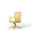 Chaise de bureau en maille colorée, capacité de charge de 159 kg, accoudoirs fixes, pivotante et réglable en hauteur, jaune-1290773982