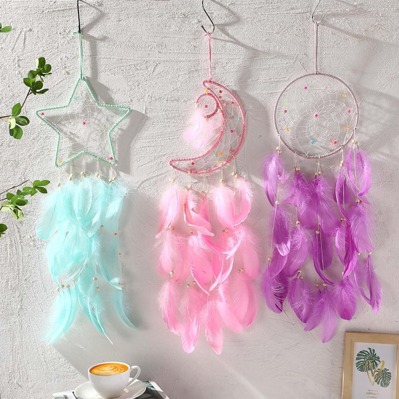 Décoration murale 3 pièces Dream Catcher Sweet Color