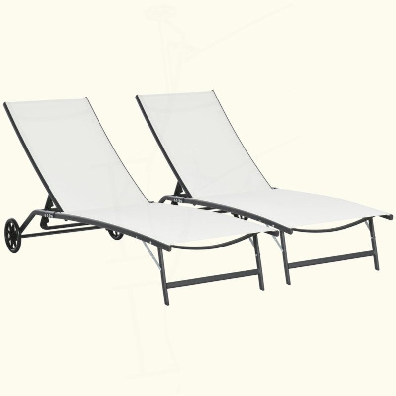 Méridienne pour l'extérieur 2 pièces Outsunny