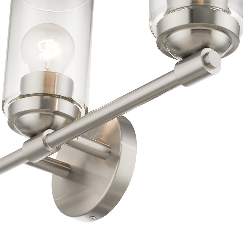 Éclairage pour meuble-lavabo à intensité variable à 3 lumières Alyson, Nickel brossé