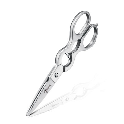 Multi-purpose Stainless Steel Kitchen Scissors - Dynasty Collection - Built-in Bottle Opener & Nutcracker