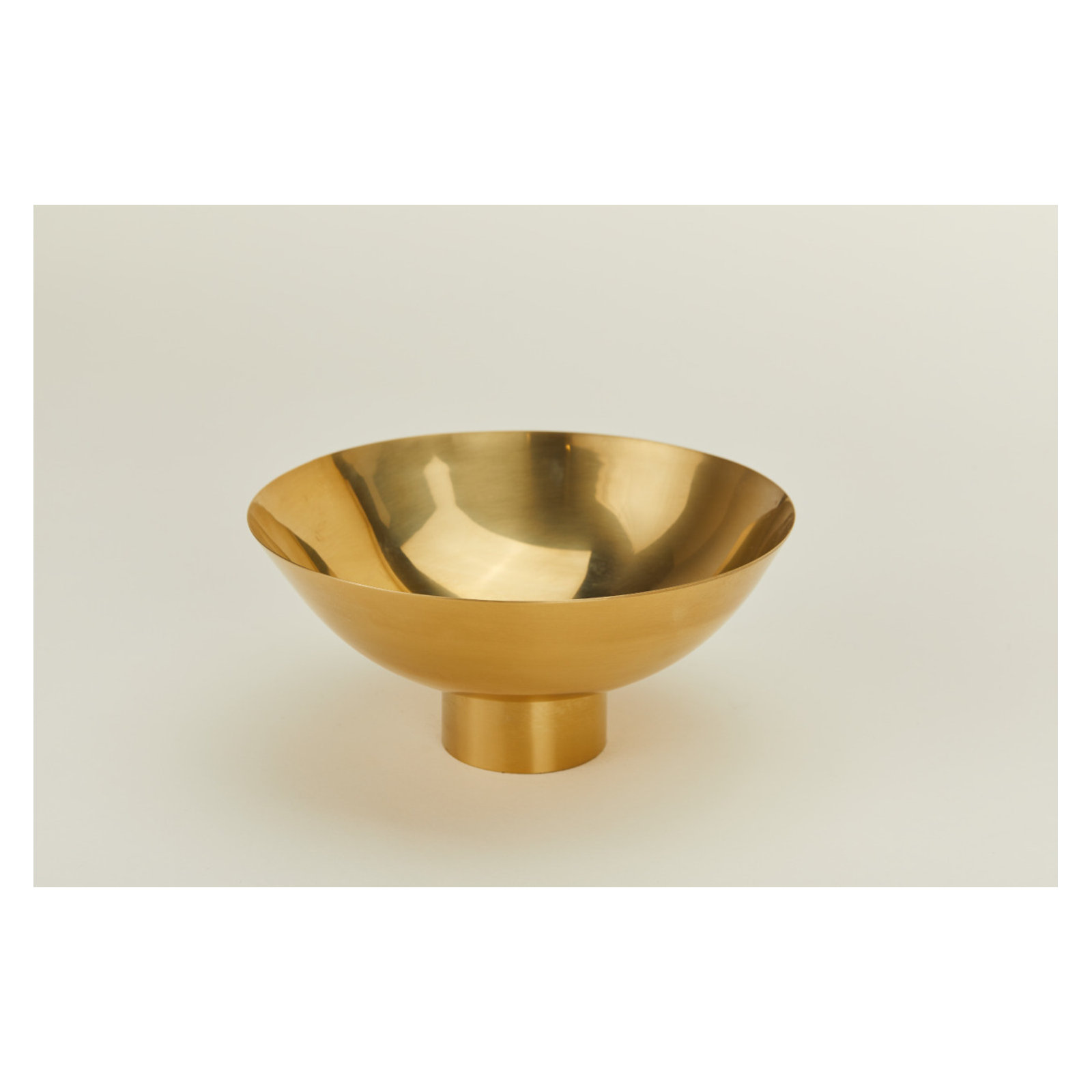 Essential Footed Bowl - Large, Brass, 4" H x 8" W