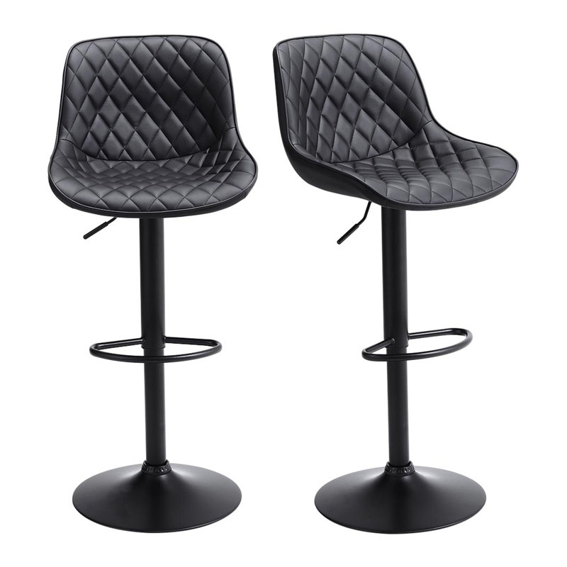 Swivel Upholstered Adjustable Height Bar Stool