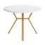 Round Metal Base Dining Table