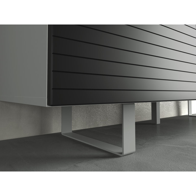 Emma-Rose 220cm Sideboard, Concrete/Black