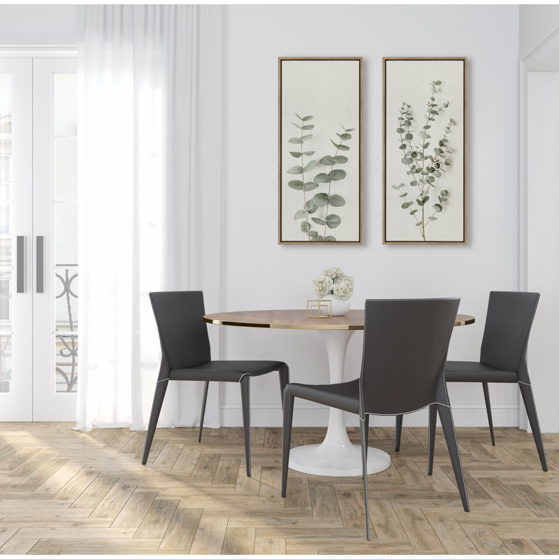 «Eucalyptus Botanical I» par The Creative Bunch Studio, reproduction d'art sur toile encadrée, Or