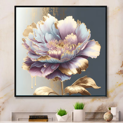 «Purple Hue Single Flower II», peinture sur toile
