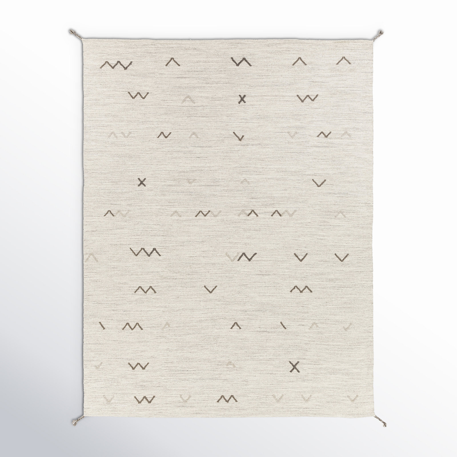 Bodie Handmade Wool Light Gray/Light Brown Rug, Rectangle 6' x 9'