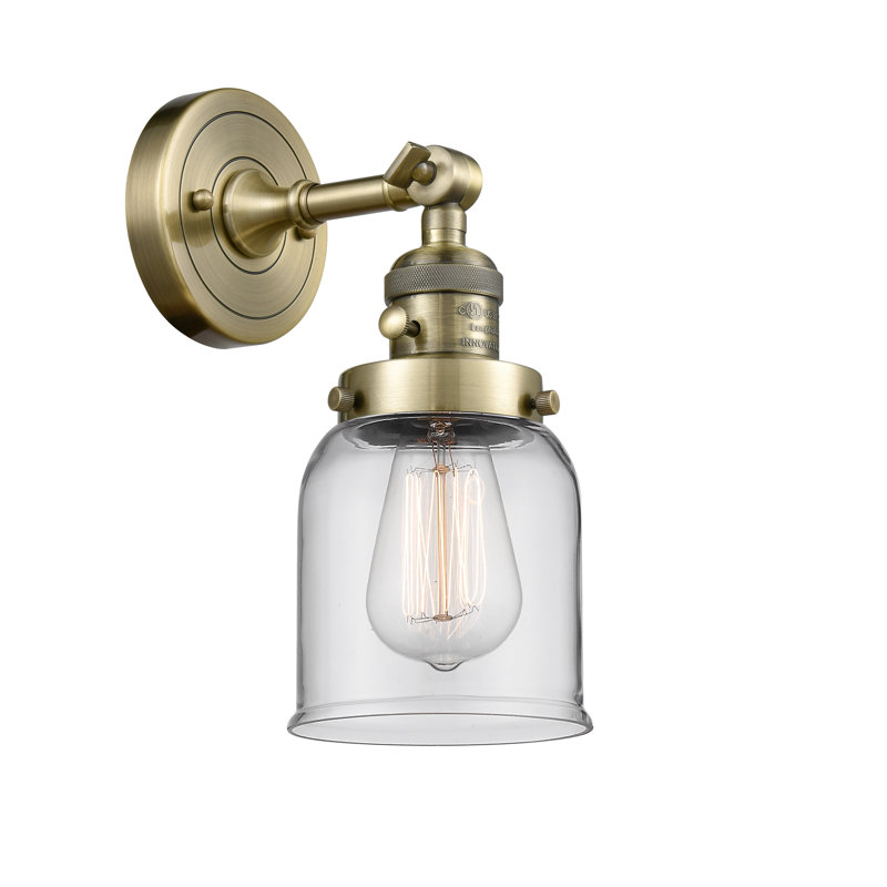 Bell - 3 Light 38" Stem Hung Island Light, Clear, Antique Brass, Bulb Not Included