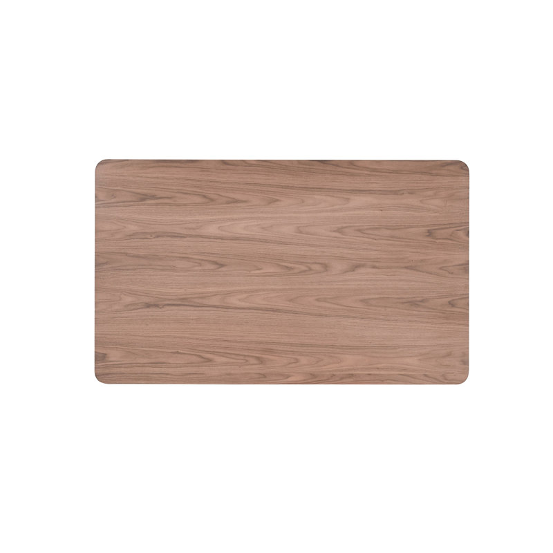 Table de salle à manger noyer et noire - rectangulaire, pieds en bois, épaisseur de 19 mm, support de poids de 100 lb, finition rectangulaire H 30 po x l 59 po x P 35 po