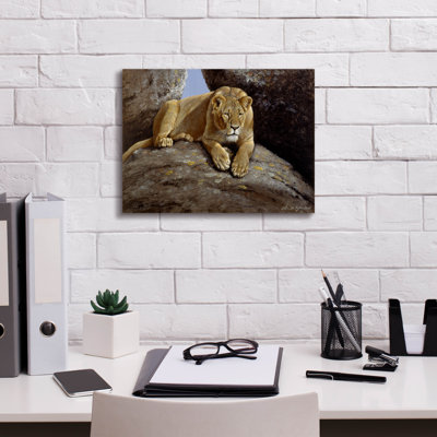 Epic Graffiti 'Lioness' By Harro Maass, Canvas Wal " Lioness " by Harro Maass
