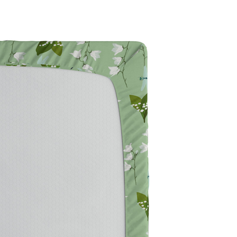 Microfiber Floral Fitted Sheet, Full Fitted Sheet