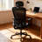 Heavy Duty Ergonomic Breathable Mesh Office Chair With 3D Adjustable Headrest,4D Armrests, 2D Dynamic Lumbar Support High Back Office Chair,Swivel Wheel Big And Tall Computer Chair For Home, Office, Study & Gaming Up For 400LBS