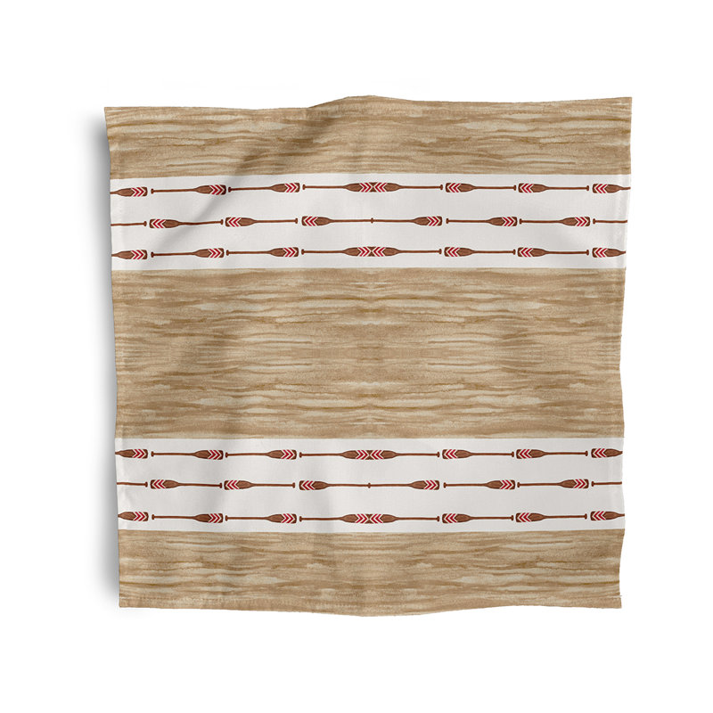 Theodora Polyester Striped Square Napkin, Ivory