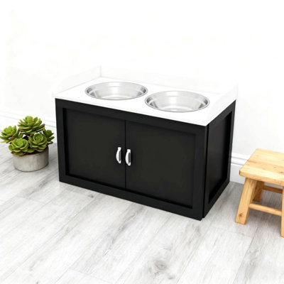 Pet Dish Bowl Set With Storage,Pet Feeding Station,For Large Sized Dogs