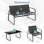 Ensemble de 8 chaises de jardin en tissu pour patio avec causeuse et table basse