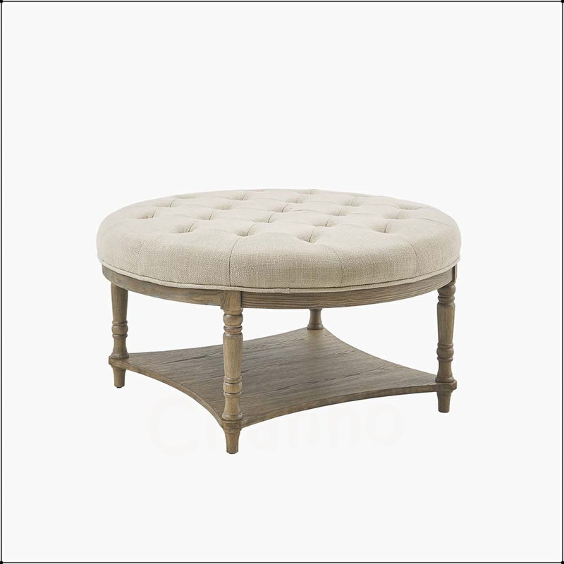 Repose-pieds rond, repose-pieds décoratif