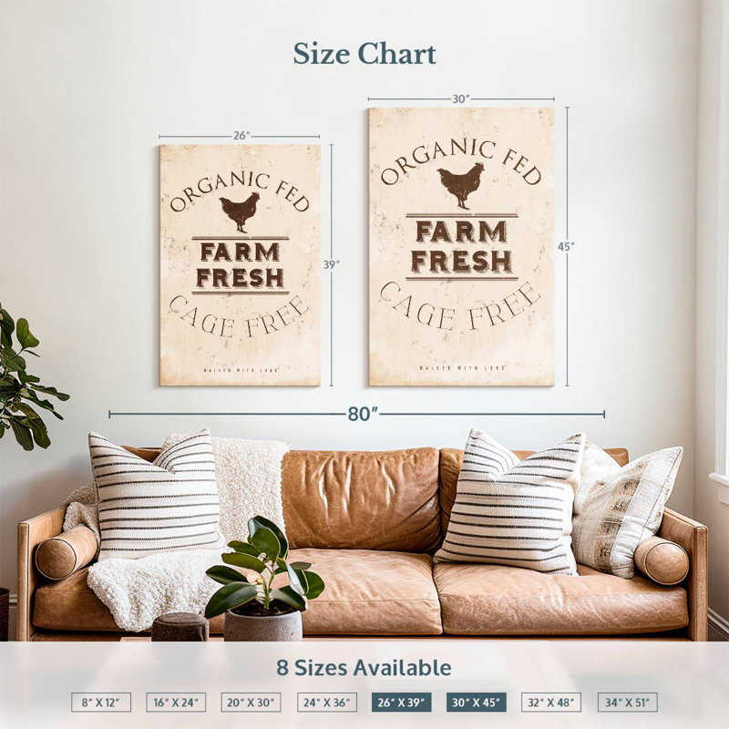 Plaque murale Farm Farm Chicken, H 45 po x l 30 po