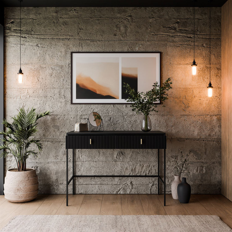 MIDNIGHT 104cm Console Table, Black Matte