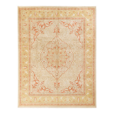 Ohlone One-of-a-Kind 8' 2" X 10' 3" 2000s Wool Area Rug in Ivory