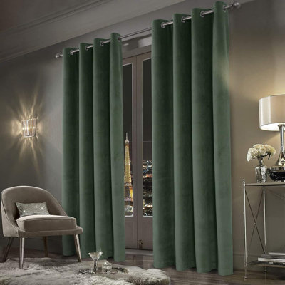 Velvet Blackout Curtain Panel Pair