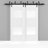 Sliding Closet Opaque Glass 2 Lites Barn Bypass Doors 60 x 80 inches Sete 6222 White Silk Modern 6.6ft Rails Hardware Set Wood Solid Bedroom Wardrobe Doors-58144790
