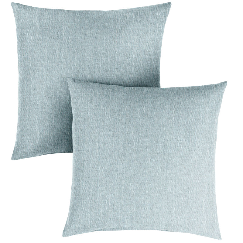Outdoor Reversible Throw Pillow, Light Blue, 20"H x 20"W, Square