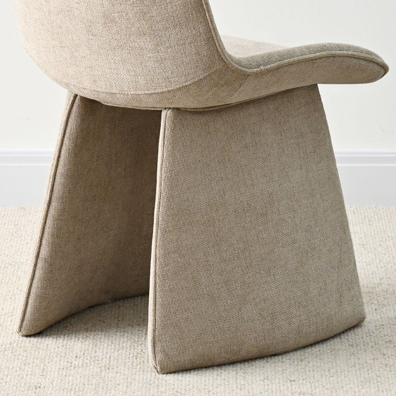 Chaises de salle à manger rembourrées avec accoudoirs rembourrés Modern (ensemble de 6), Khaki