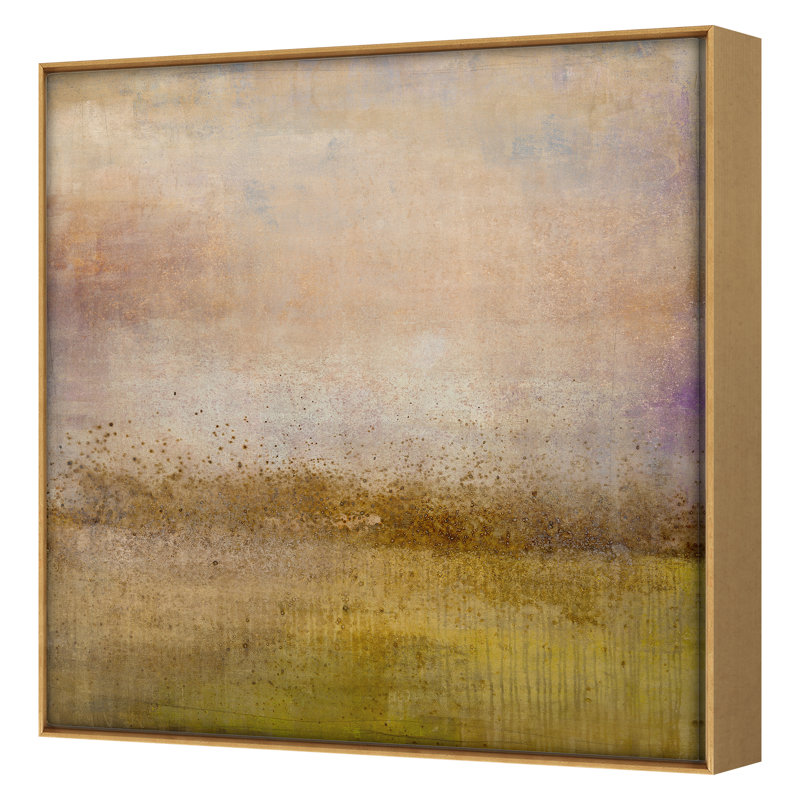 Printemps 2021, champ de lavande, impression sur toile par Maeve Harris, reproduction, Cadre flottant doré