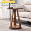 1pc, Nordic Minimalist Sofa Side Table, Household Use, Double-layer Small Round Table, Solid Wood Coffee Table, Bedroom Small Coffee Table