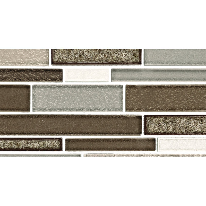 Crystal Shores 12" x 14" Glass Mosaic Tile