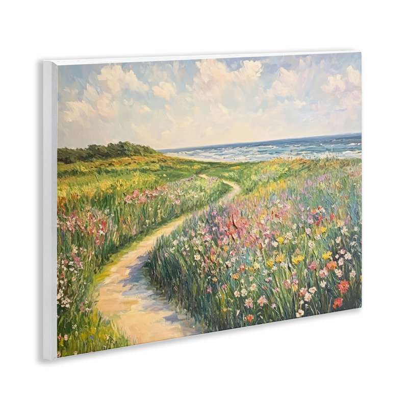 Plaque murale impressionniste «Coastal Meadow» par Petal Prints Design