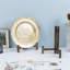 2 Piece Brown Wood Plate Display Stands