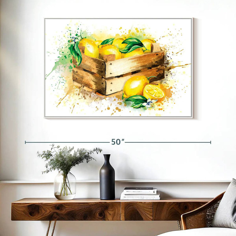 Récolte de citronnelle, Cadre flottant blanc, 40 po x 27 po