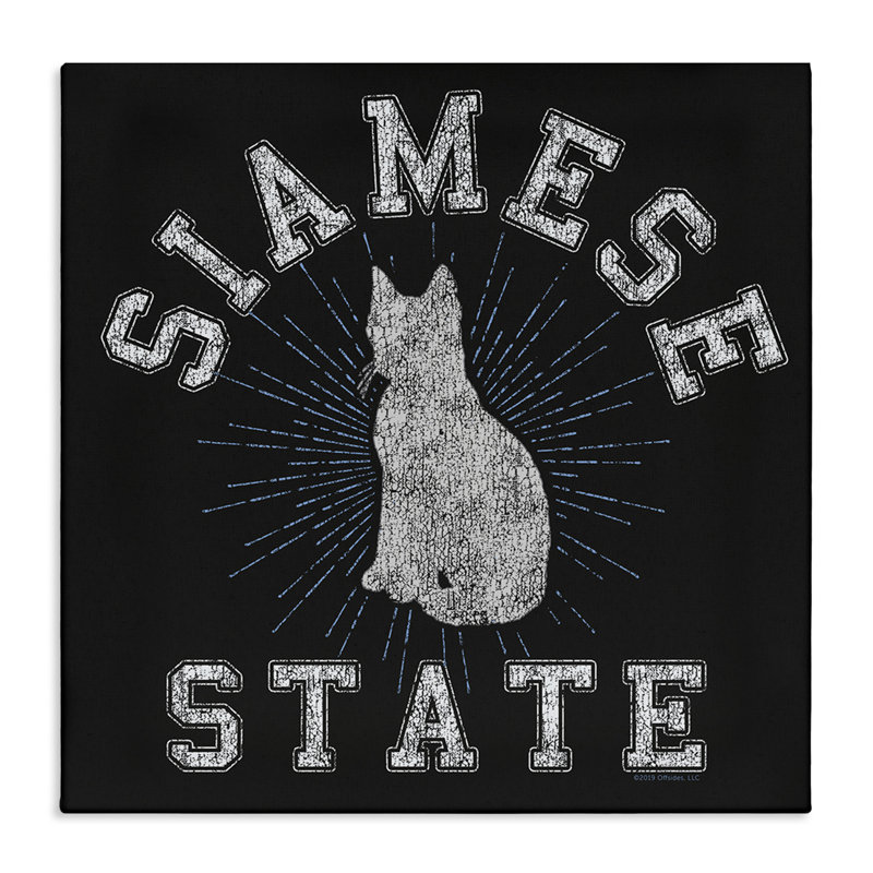 Art mural sur toile Siamese Cat State par Spirit Animals / Life Is High, H 36 po x l 36 po