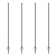 4 Pcs String Light Hook Poles with Superior Stability 5-Pronged Base, Waterproof Multiple Sections Ground Support Bracket, Patio Banner Lantern Hanging Stand, Banner Lantern Hanging Support