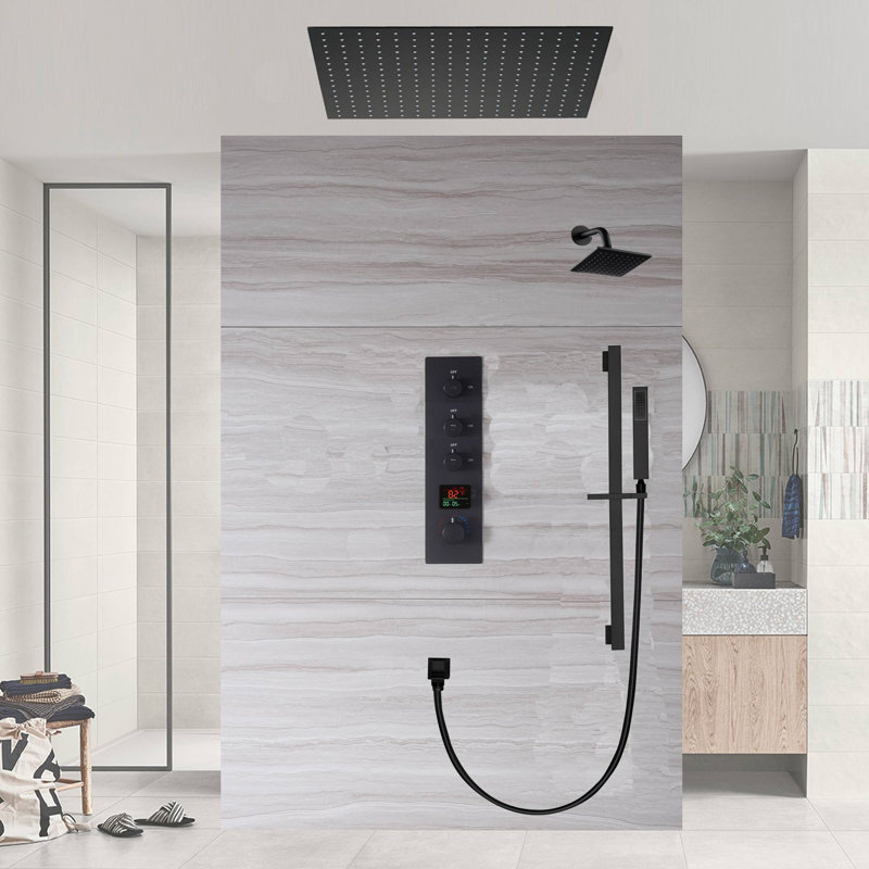 All-In-One Kit with Rough in-Valve, Matte Black