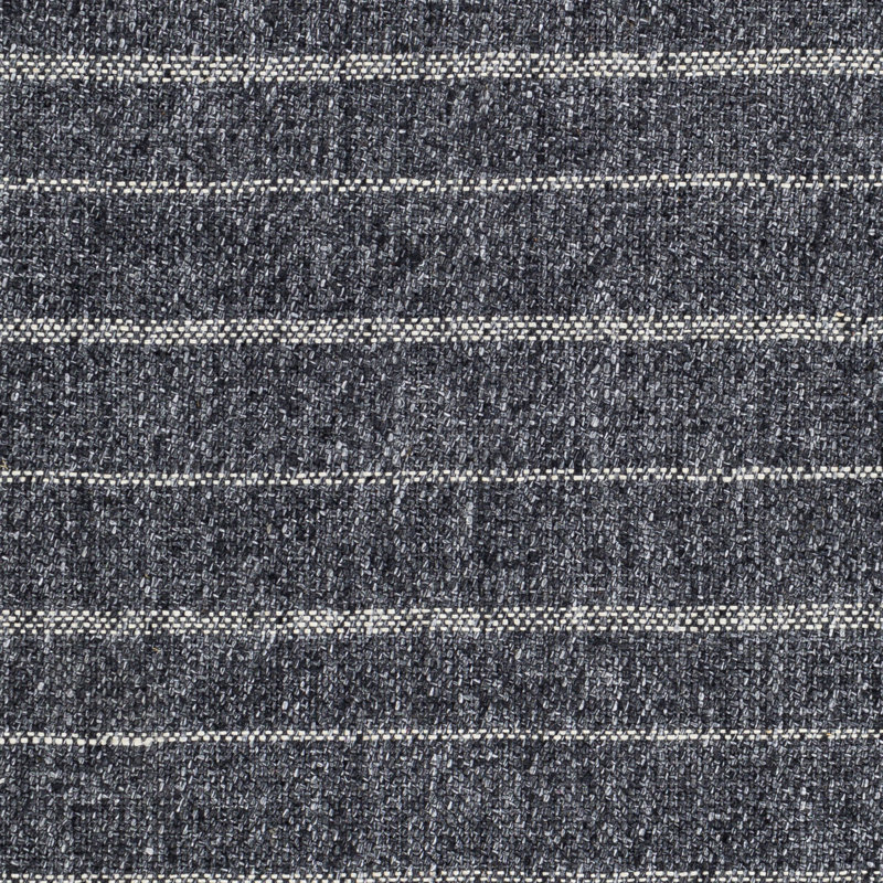 Tapis rayé gris anthracite / ivoire tissé à plat à la main Louisa, Rectangle 2 pi x 3 pi