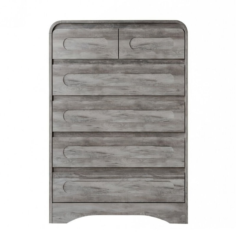 Catoe Dresser 6 Drawer, Grey, Gray