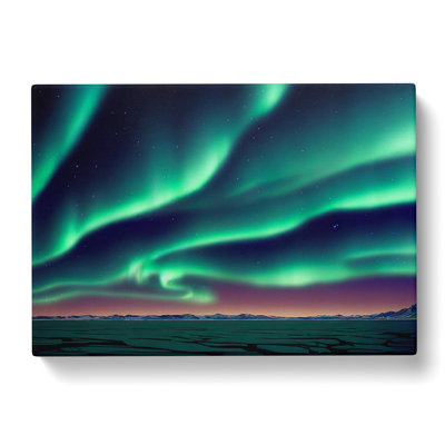 Contemporary Aurora Borealis - Wrapped Canvas Print