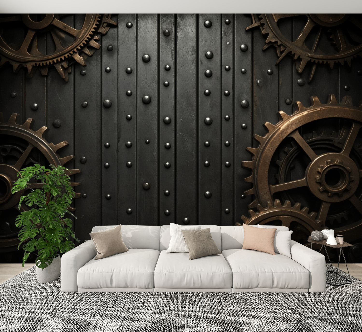 Red Barrel Studio® Peel and Stick Wallpaper Industrial Gear Mechanism ...