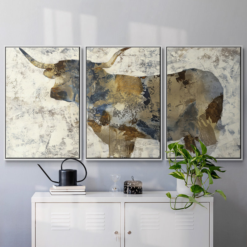 Standout - Multi Piece Framed Canvas, Blanc, H 40 po x l 78 po x P 2 po