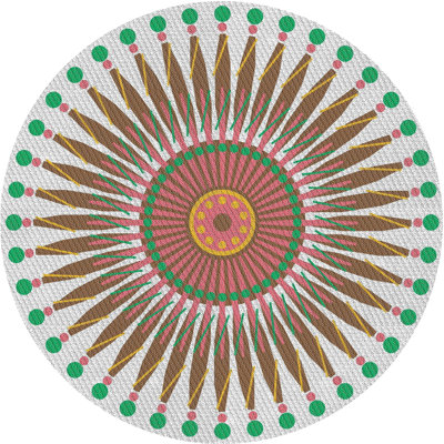 Laine tissée à la main et polyester brun/vert/gris Tapis décoratif
