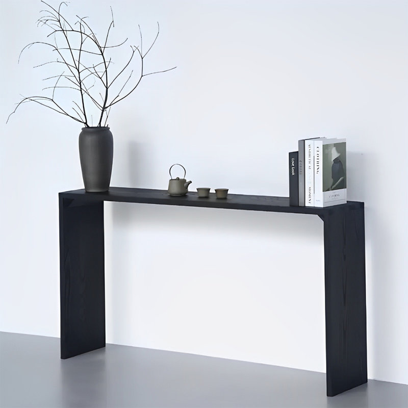 Retro Minimalist Art Solid Wood Console Table, 29.53" H x 55.12" W x 11.81" D