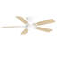 Ventilateur de plafond blanc élégant et moderne à 5 pales de 46 po avec lumières à DEL Cissline, contrôlé par télécommande ou application-663531177-663531174
