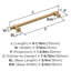 Poignée d'armoire bronze champagne 7 à 9 pouces (192 mm) Winsome-50304577-108892000