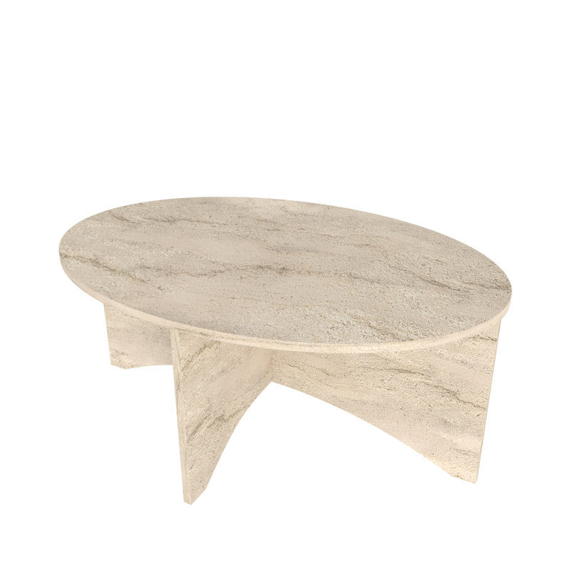 Solo 100 Cm Oval Coffee Table, Cream