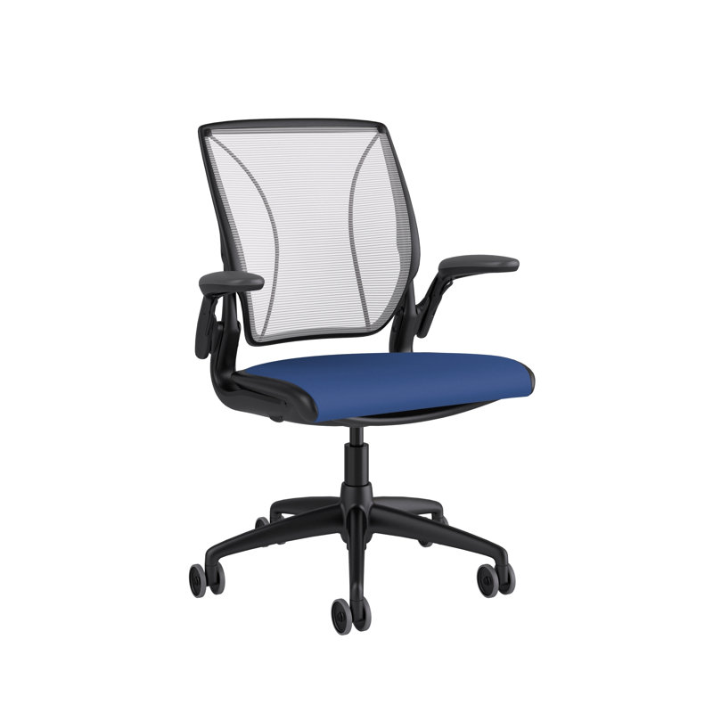 Mesh Task Chair, Black, Pinstripe/White, Pinstripe/White